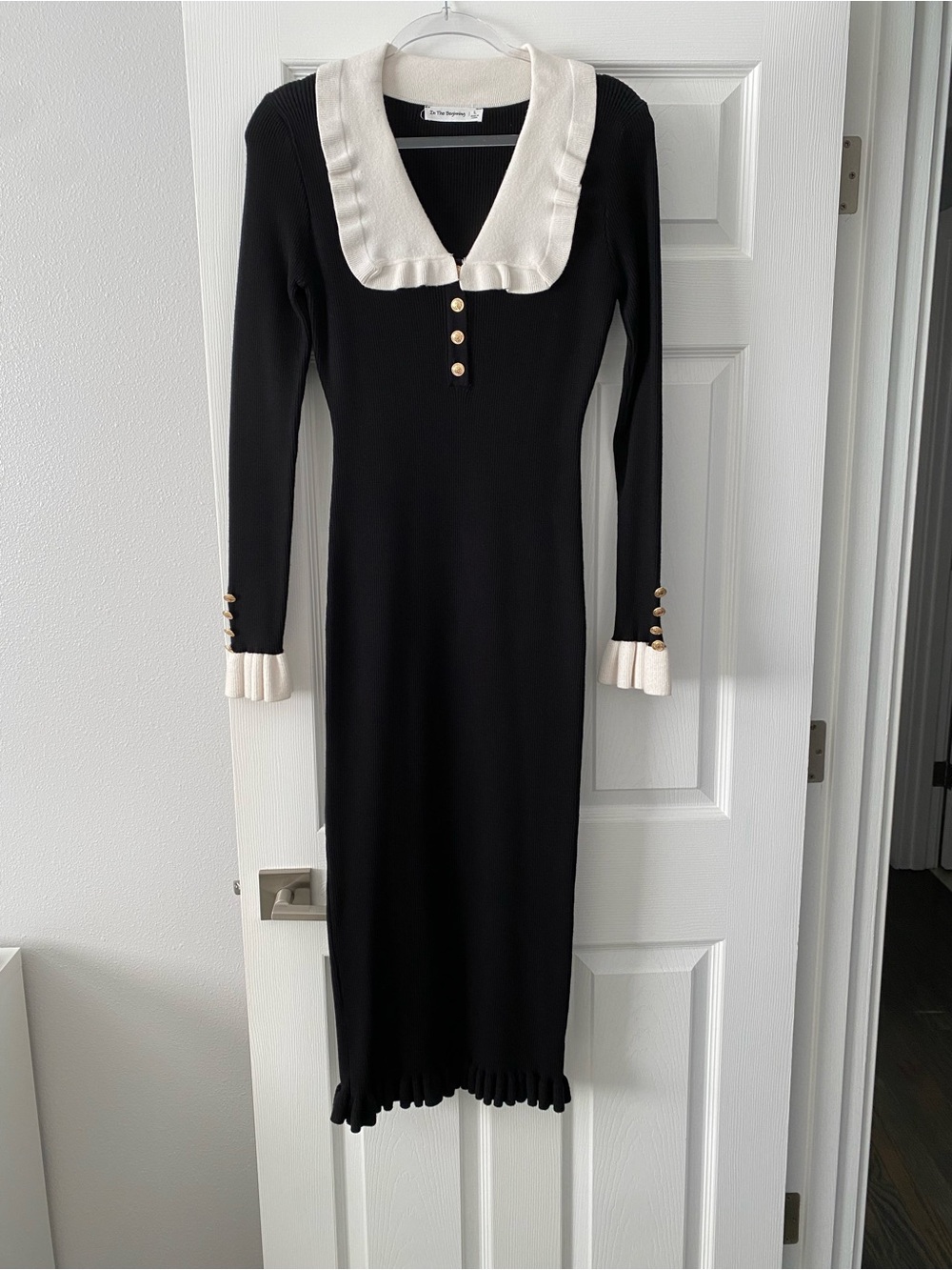 Long sleeve sweater midi dress
